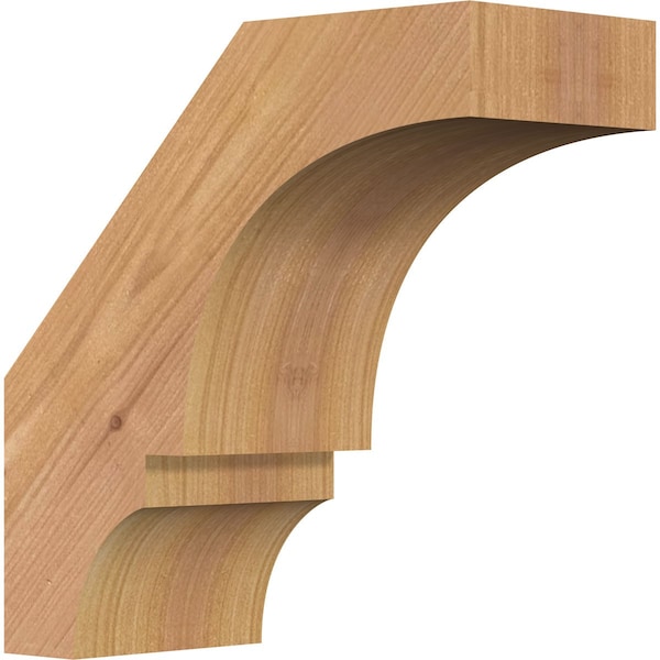 Ekena Millwork 3 1/2"W x 8"D x 8"H Balboa Smooth Knee Brace, Western Red Cedar BRC04X08X08BOA00SWR - main